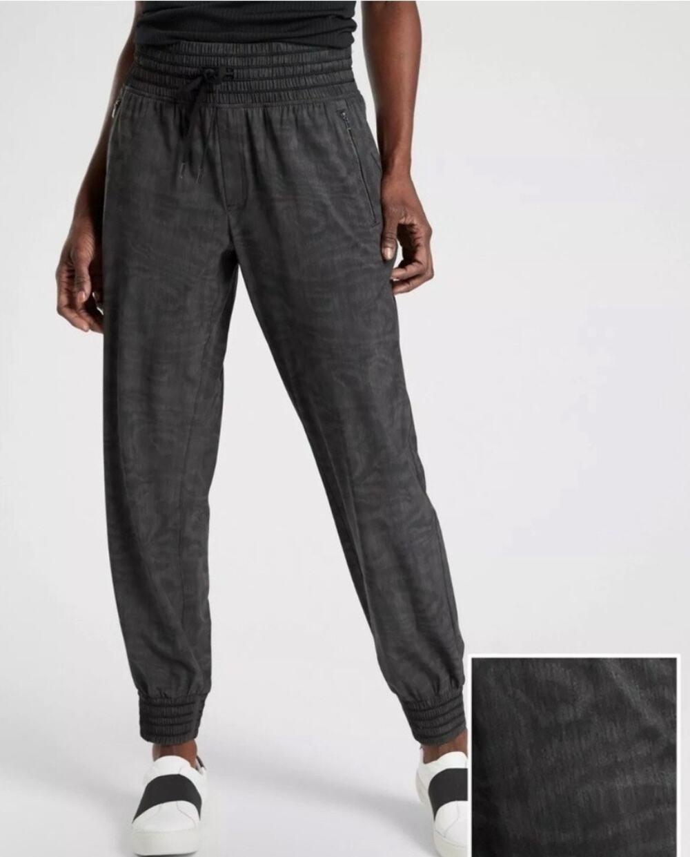 Athleta Camden Printed Jogger Zipper Pockets Size 10